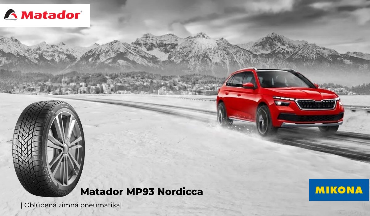 Matador MP93 Nordicca – moderná zimná pneumatika so spoľahlivou priľnavosťou, istotou na snehu a stabilitou aj v náročných podmienkach.